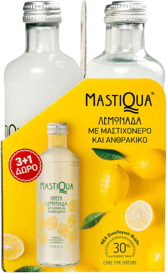 Mastiqua Carbonat Apă îmbuteliată cu aromă de lămâie 4x0.33lt