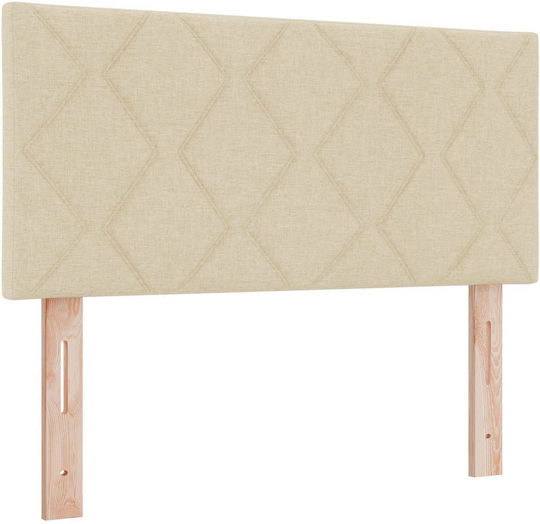 Wandbett Einzel mit Stoff Beige mit Lattenrost & Matratze 100x200cm