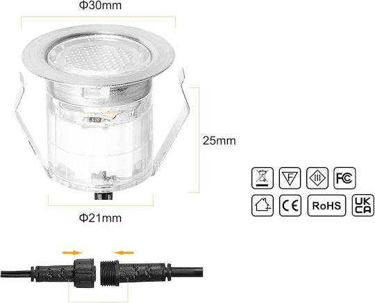 Decorative LED RGB Light 20pcs 3x3cm