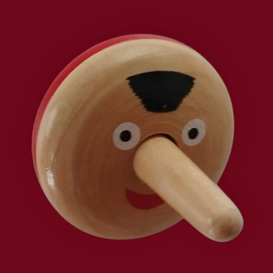 Wooden Pinocchio Spinning Top 7cm