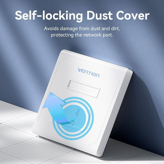Vention Network Keystone Wall Plate 2-port White