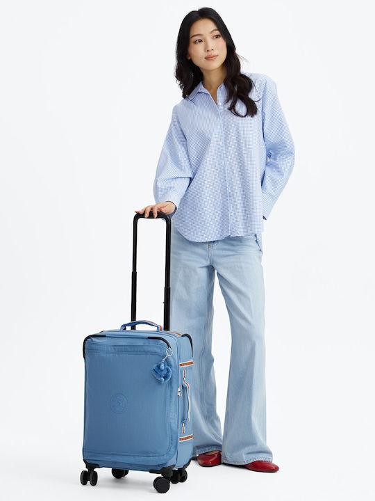 Kipling Spontaneous Βαλίτσα Ταξιδίου Καμπίνας Vintage Blue Ύψους 53εκ.