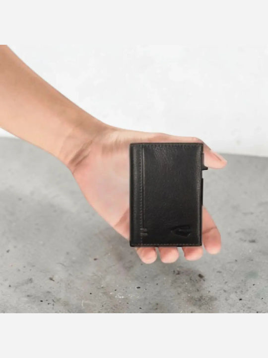 Δερμάτινο Ανδρικό Πορτοφόλι Καρτών με RFID Μαύρο
