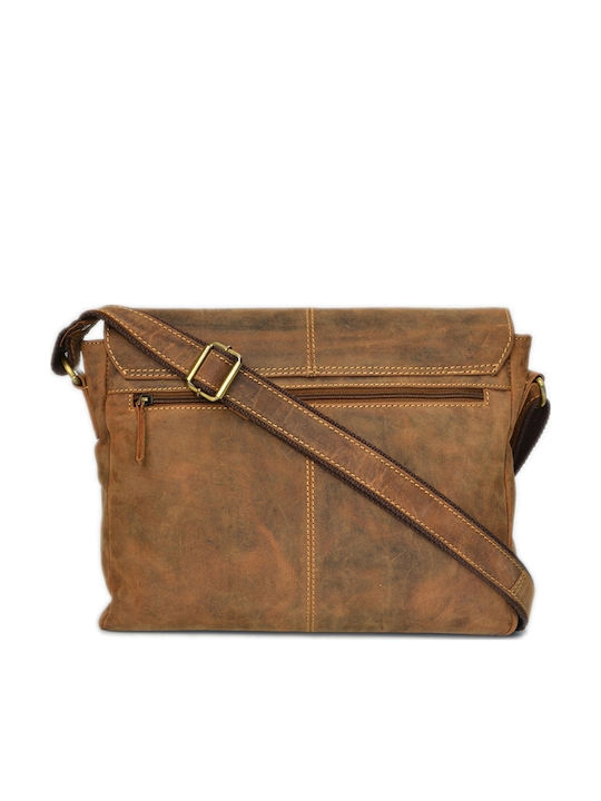 Geantă bărbătească de umăr / crossbody din piele Bej