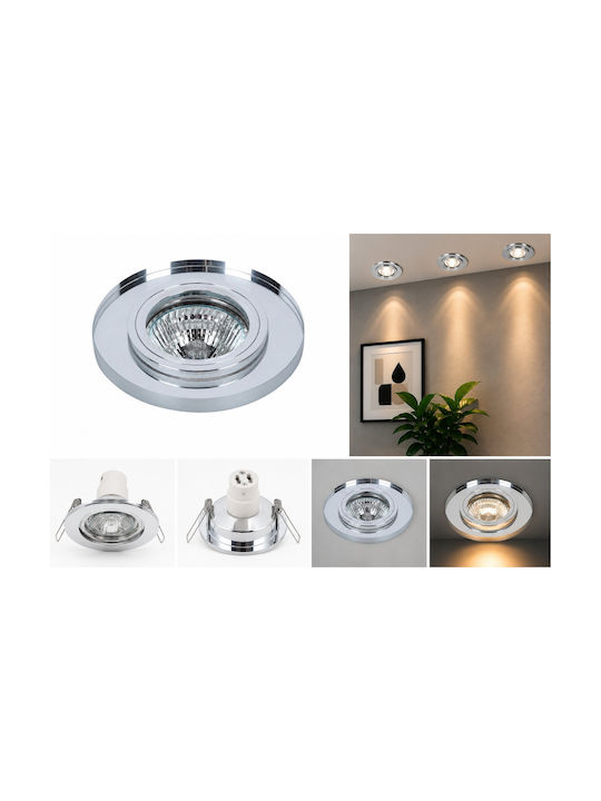 Cadru Rotund Din Sticlă Pentru Spot GU10 2x2cm