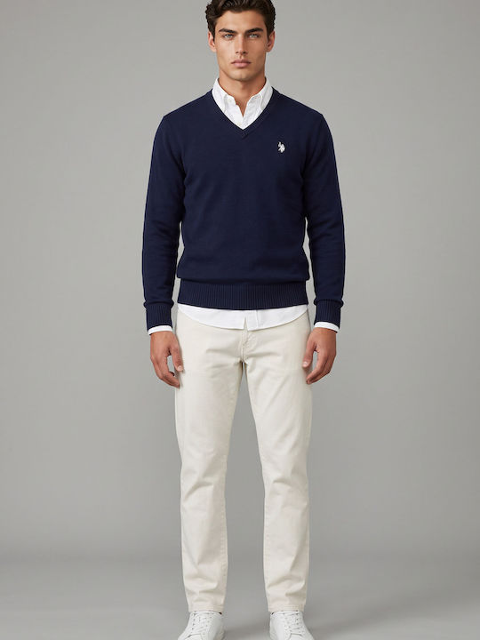 Herrenblusen Langarm Pullover Navy