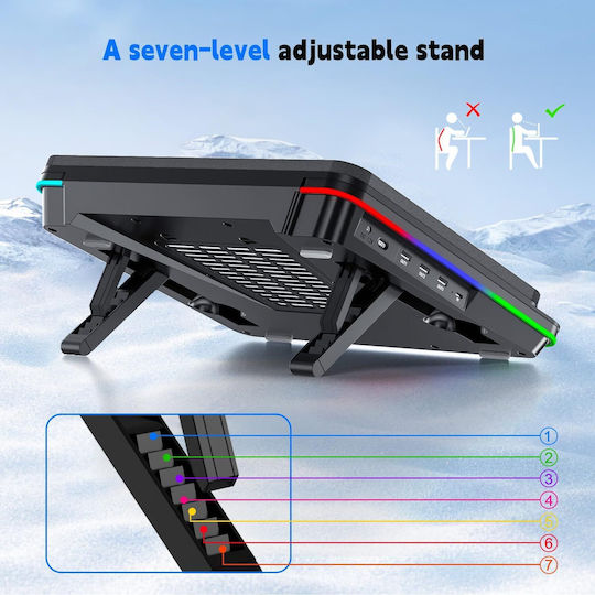 IETS Pad De Răcire Pentru Laptop Până La 19.3" Cu 1 Ventilator Și Iluminare B0CR3WYGQ8