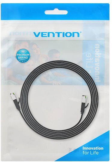 Vention Network Cable Cat7 Flat 5.0m Black Icgbj