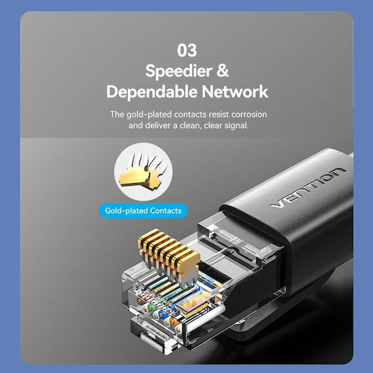 Vention Network Cable Cat6 Utp 3.0m Black Ibrbi
