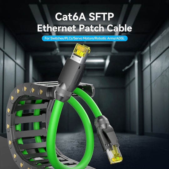 Vention Network Cable Cat6a Sftp Anti-vibration Industrial Flexible 10.0m Ibygl