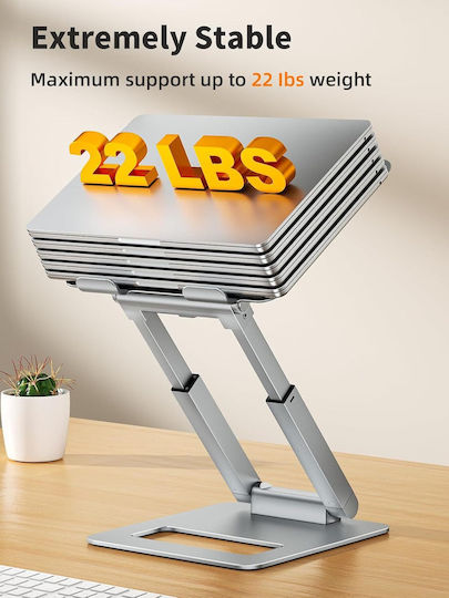 Tounee Stand de susținere pentru laptop până la 17" Argintiu B09WJXH7W6