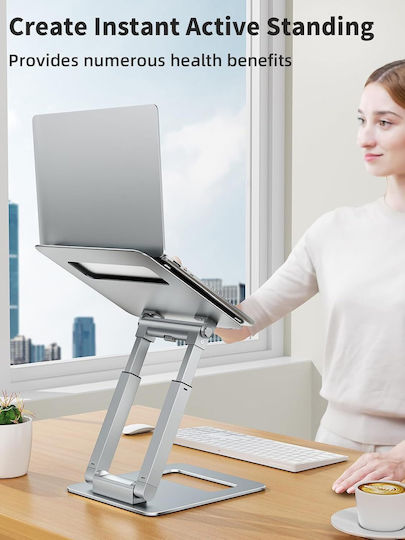 Tounee Stand de susținere pentru laptop până la 17" Argintiu B09WJXH7W6
