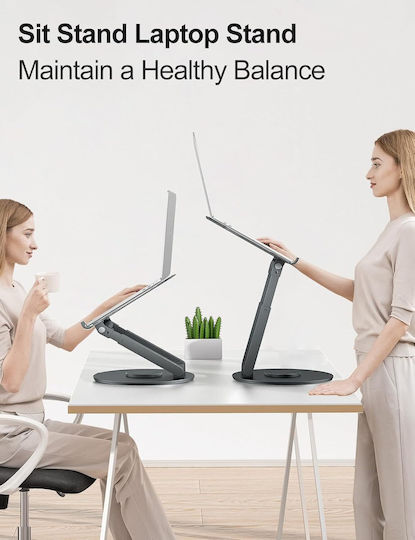Tounee Stand de susținere pentru laptop până la 17" Gri B09Y8B81F7