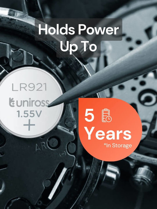 Uniross Baterie Alkaline-coin Lr921 Ag6 Lr69 Pachet 10 Bucăți