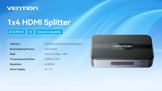 Vention Splitter HDMI cu 4 porturi 4K EU A12B0-EU