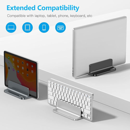 Omoton Vertical Laptop Stand έως 17.3" Γκρι