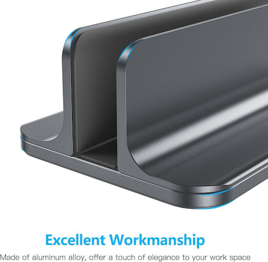 Omoton Vertical Laptop Stand έως 17.3" Γκρι