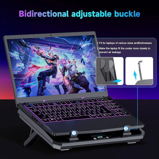IETS Stand de susținere pentru laptop până la 17" cu 1 ventilator B0FMDRMC4D