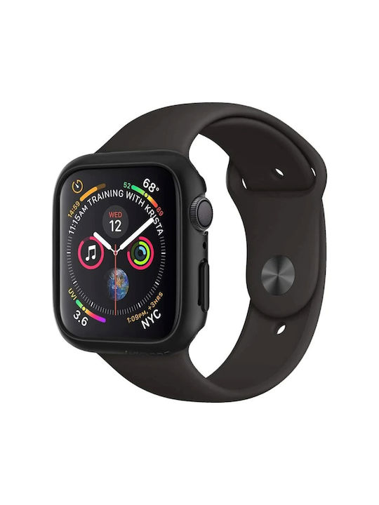 Spigen Thin Fit Пластмасов Калъф Apple Watch 4 5 6 Se 44mm Черен