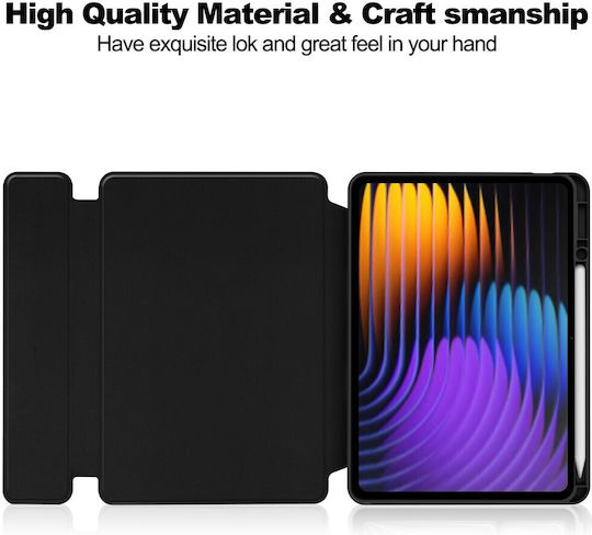 Θήκη Αποσπώμενο 360 Rotating Bluetooth Keyboard Υποδοχή Pen Xiaomi Pad 8 8 Pro 7 7 Pro Black