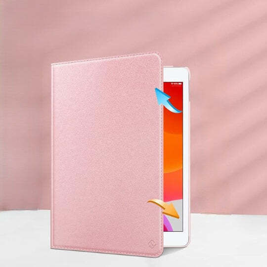 Smart Book Case 360° Rotation Ipad 10.2" 9th Gen 2021 8th Gen 2020 7th Gen 2019 Ipad Air 3 10.5" Ipad Pro 10.5 3th Gen Rose Gold
