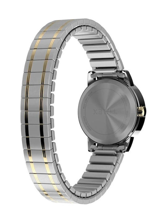 Timex Easy Reader Дамски Ръчен Часовник 25mm Кварцов със Сребриста Метална Верижка