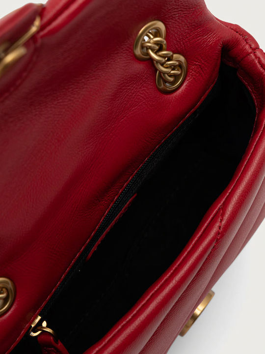 Leather Women's Crossbody Bag Red