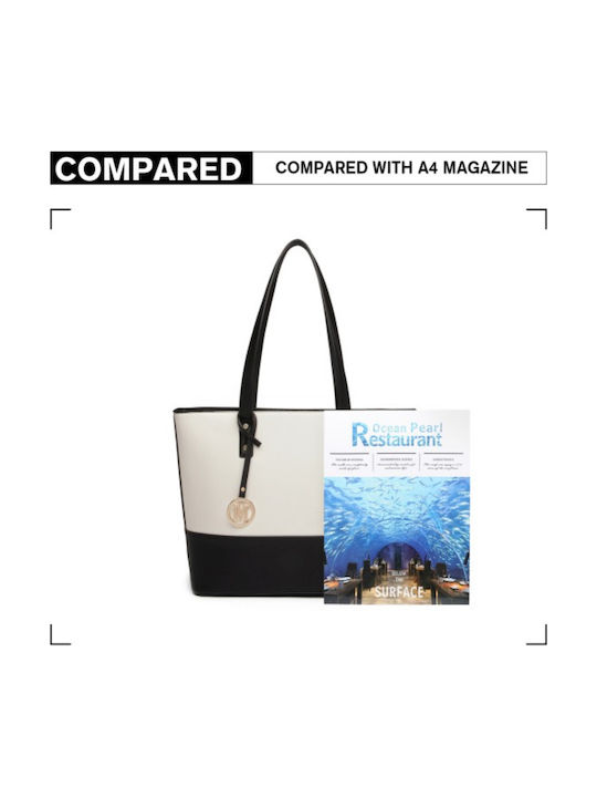 Set Leather Women's Tote Bag Black