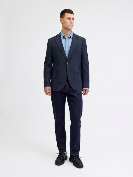 Sacou bărbătesc cu croială slim Dark Navy