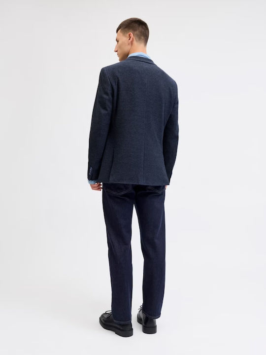 Sacou bărbătesc cu croială slim Dark Navy