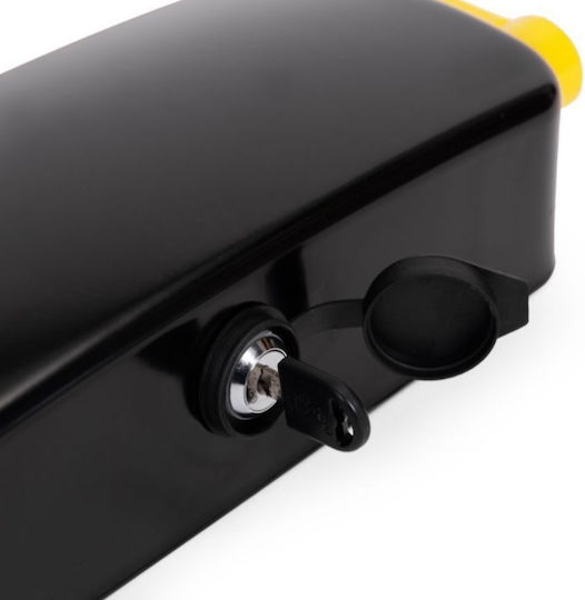 Folding Parking Lock Remote Control Anti-theft System Ground Mount Automatic Retraction Integrated Alarm Remote Control Up To 20 M Water Weather Resistant Includes Fixing Elements Dimensions 39 X 12 X 35 Cm Yellow Black