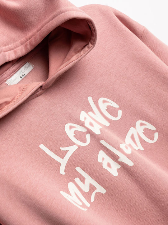 Kinder-Sweatshirt mit Koralle Kapuze