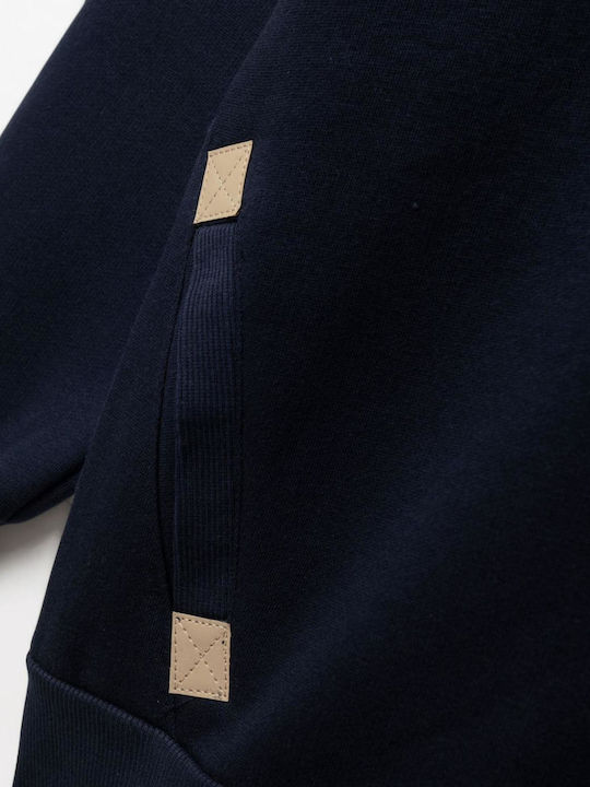 Kinder-Sweatshirt mit Kapuze und Taschen Blau