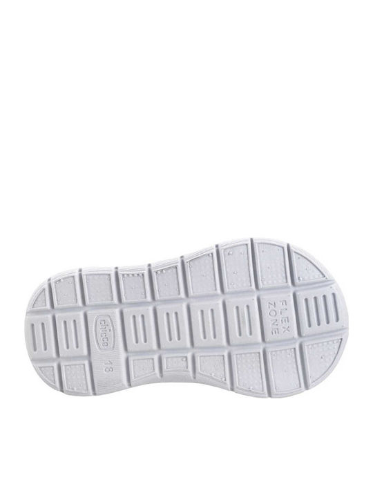 Kids Sneakers Anatomic With Hoop & Loop Closure Silver