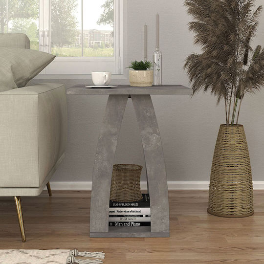 Deros Wooden Grey Bedside Table 45x45x56cm