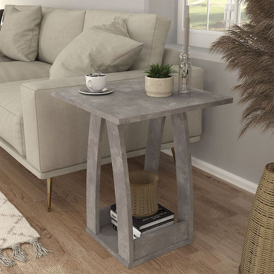 Deros Wooden Grey Bedside Table 45x45x56cm