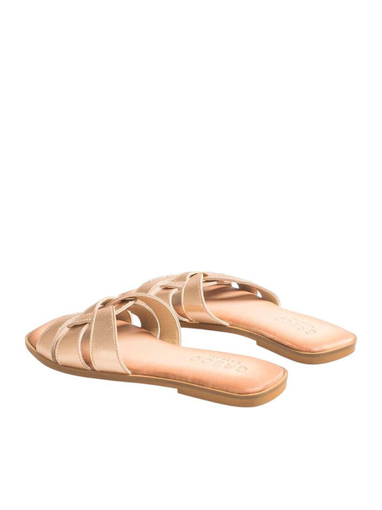 Women's Flat Sandals Gold