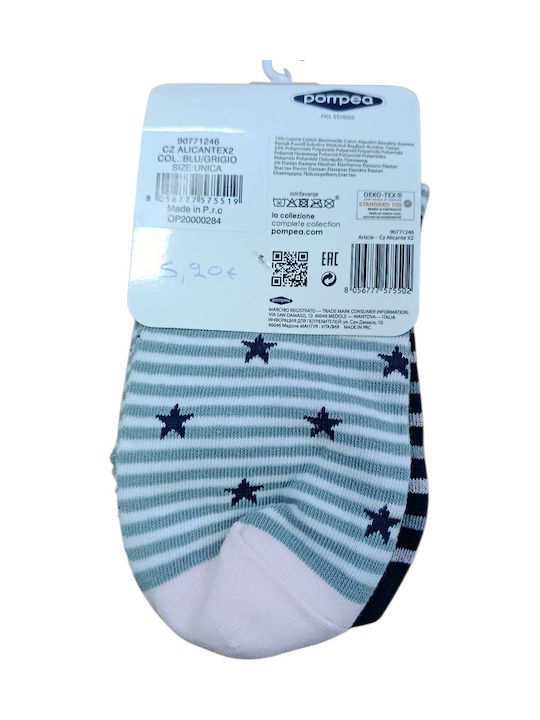 Pompea Women's Socks Blue 2Pack