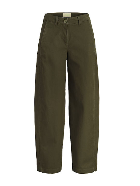 Kira Women's Fabric Trousers Khaki