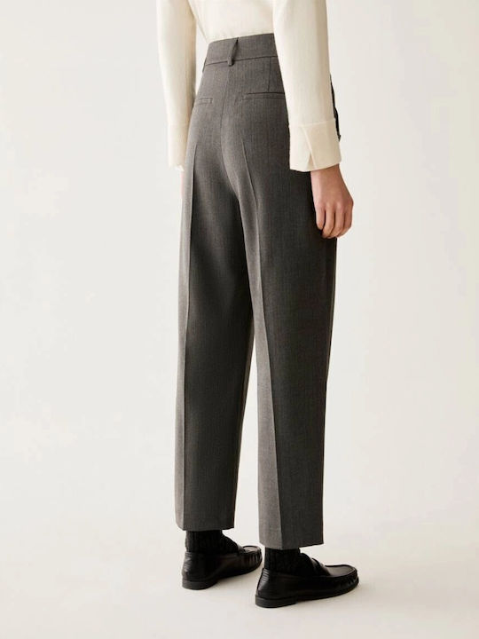 Women's Grey Suit in Carrot Fit