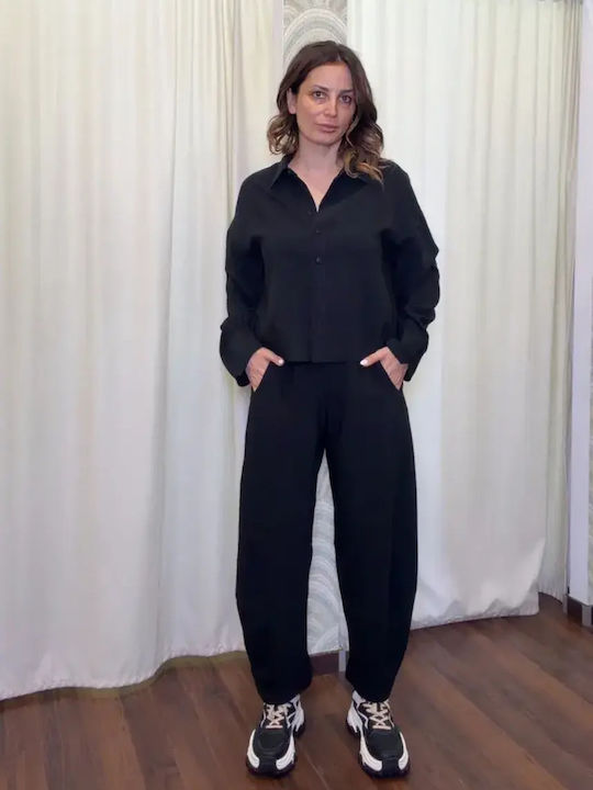 Long Sleeve Women's Shirt Black