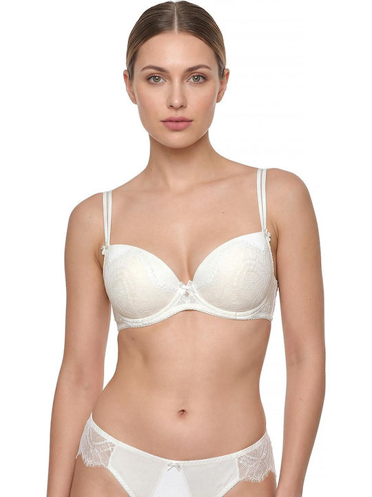 Cup C Balconette Μπεζ Σουτιέν Push Up