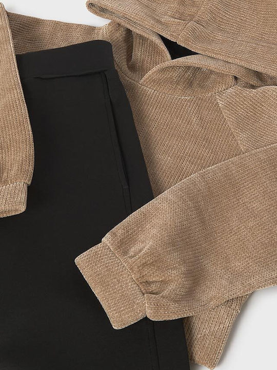 Kids Sweatpants Set Camel 2 Pieces