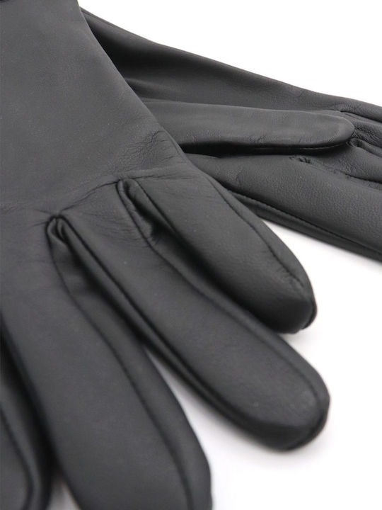 Schwarze Damen Lederhandschuhe