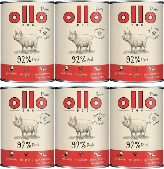 Ollo Ollo Nasses Hundefutter mit Fleisch 6x850g