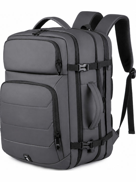 Rucsac de Călătorie pentru Laptop de 17 inci Spațiu Extensibil Impermeabil Ideal pentru Zboruri Compatibil cu Bagajul de Cabină Multifuncțional Rucsac Visionhub Port de Încărcare USB Buzunare Multiple Capacitate Mare 47x19x31 Cm Gri