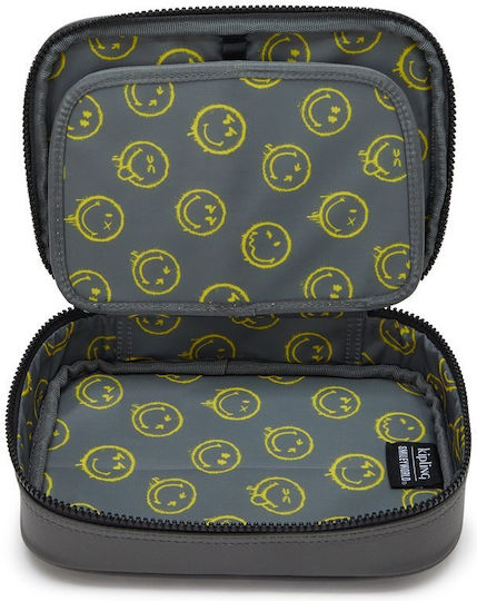 Kipling 100 Stifte Federmäppchen Grau