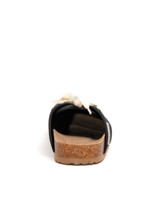 Кожени Дамски Мюли с Ток в Черен Цвят
