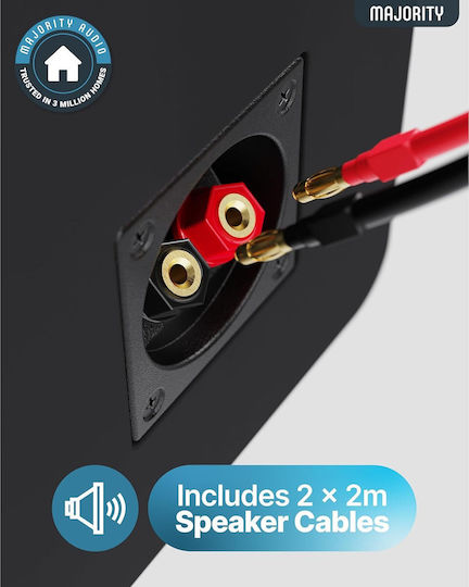 Majority Passive Ηχεία Studio Monitor 60W (Ζεύγος) Μαύρα