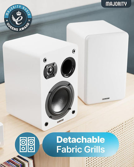 Majority Passive Ηχεία Studio Monitor 60W (Ζεύγος) Λευκά